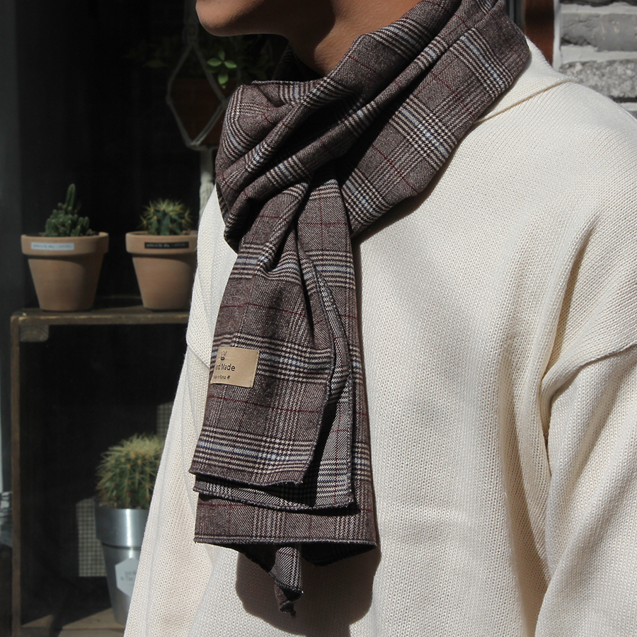 Unisex Couple Fall Winter Check Muffler 2Color Han