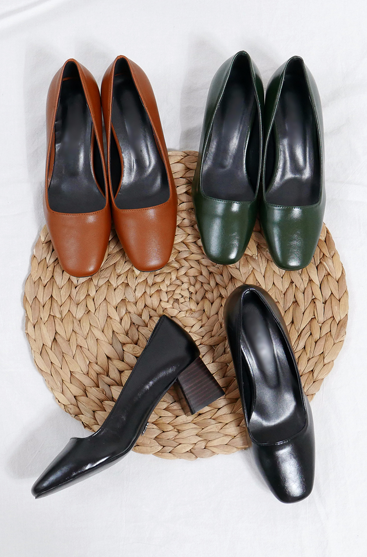 Middle-Heel Pumps Wood-heeled Shoes Bent Girls 20&