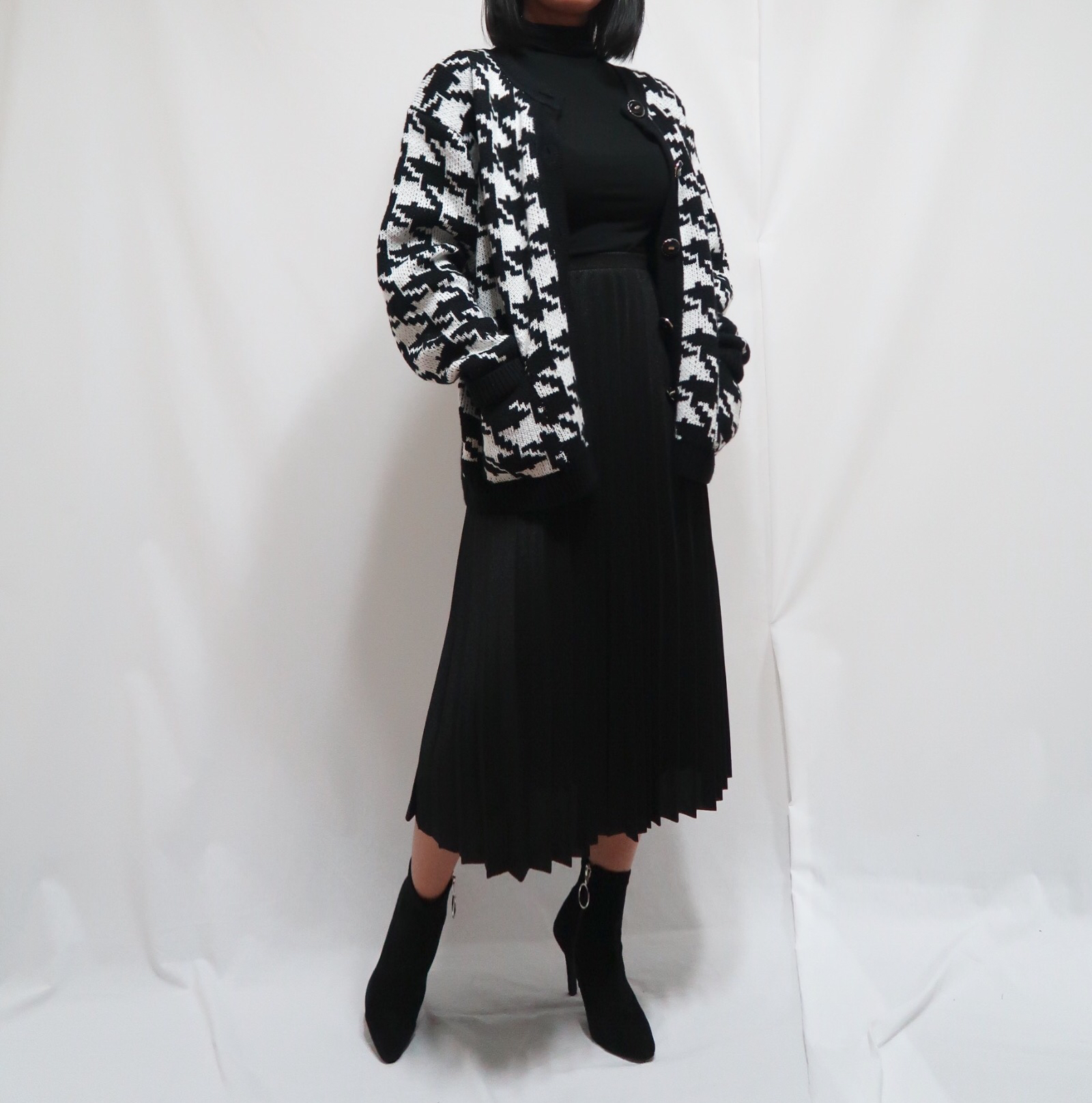 Pleated long skirt Pleated soft material Outfit Co