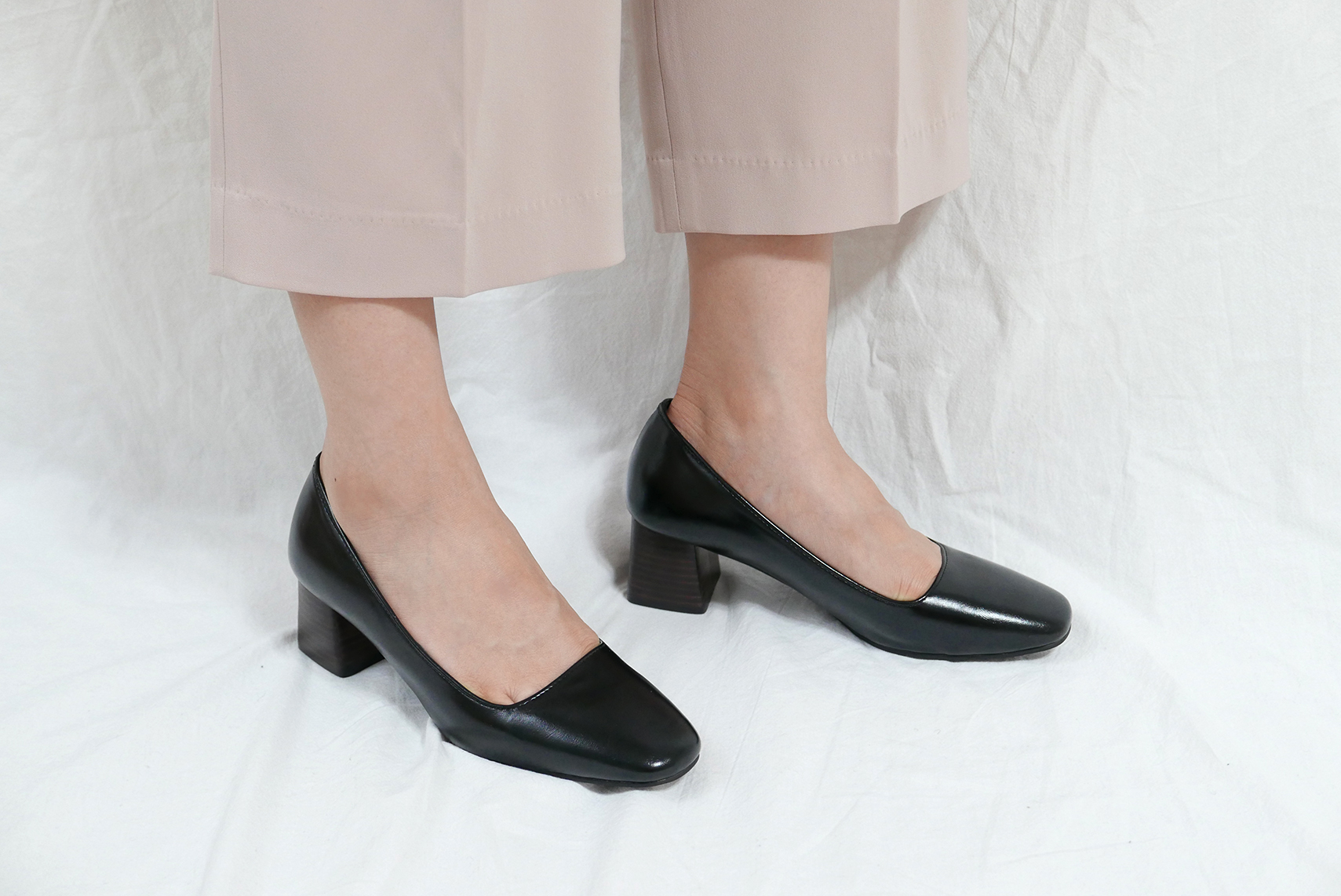 Middle-Heel Pumps Wood-heeled Shoes Bent Girls 20&