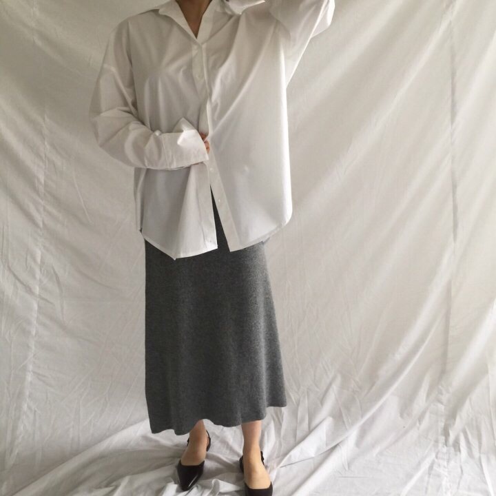 A-Line Knit Skirts Frill Long Mermaid Banding Luxu