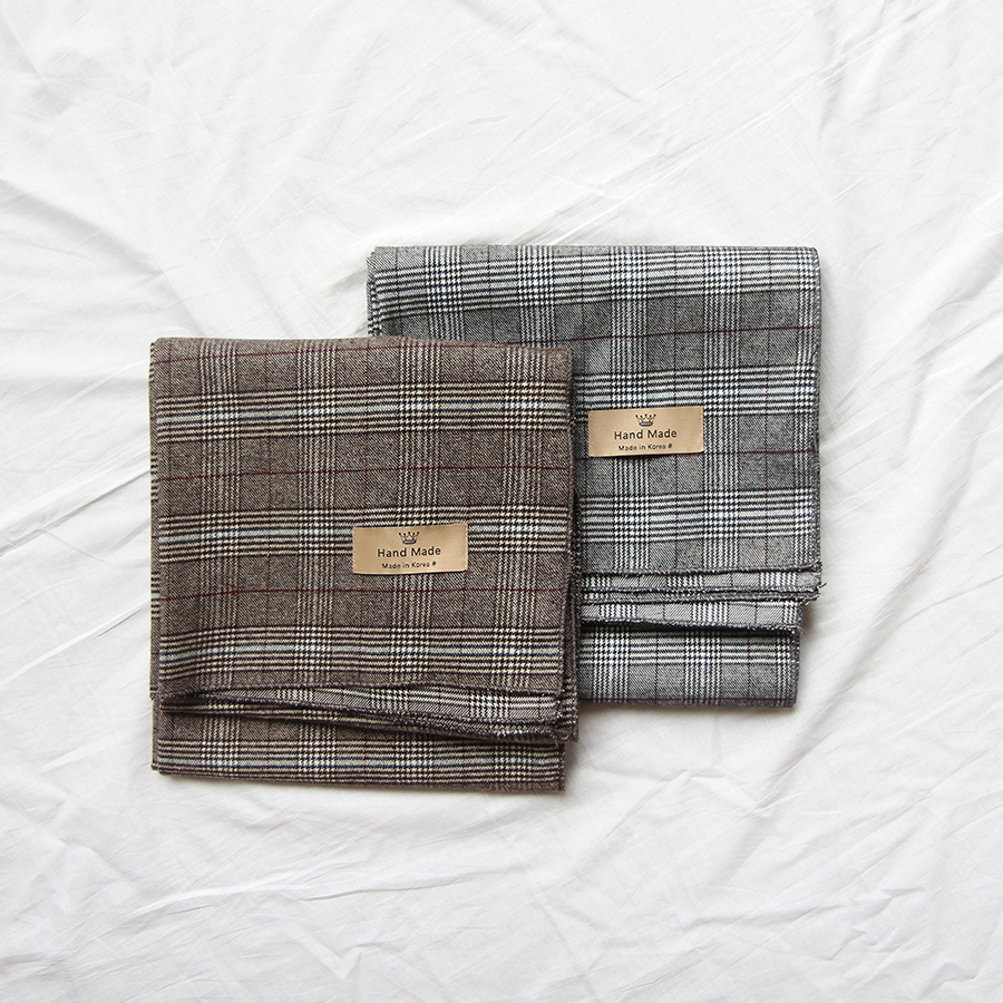 Unisex Couple Fall Winter Check Muffler 2Color Han