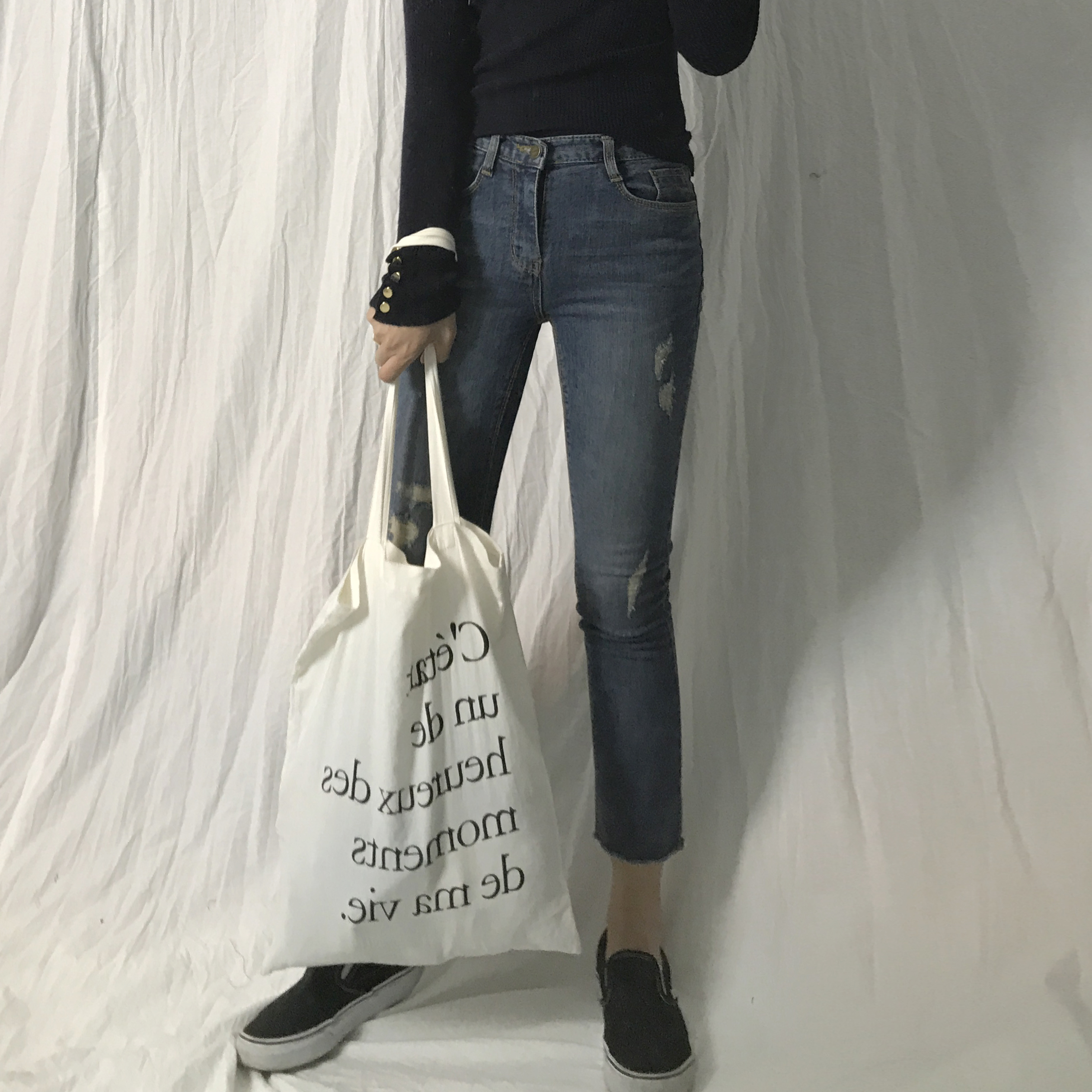 Korea Jeans Pants 160cm Key Pussy Damage Jeans Dat