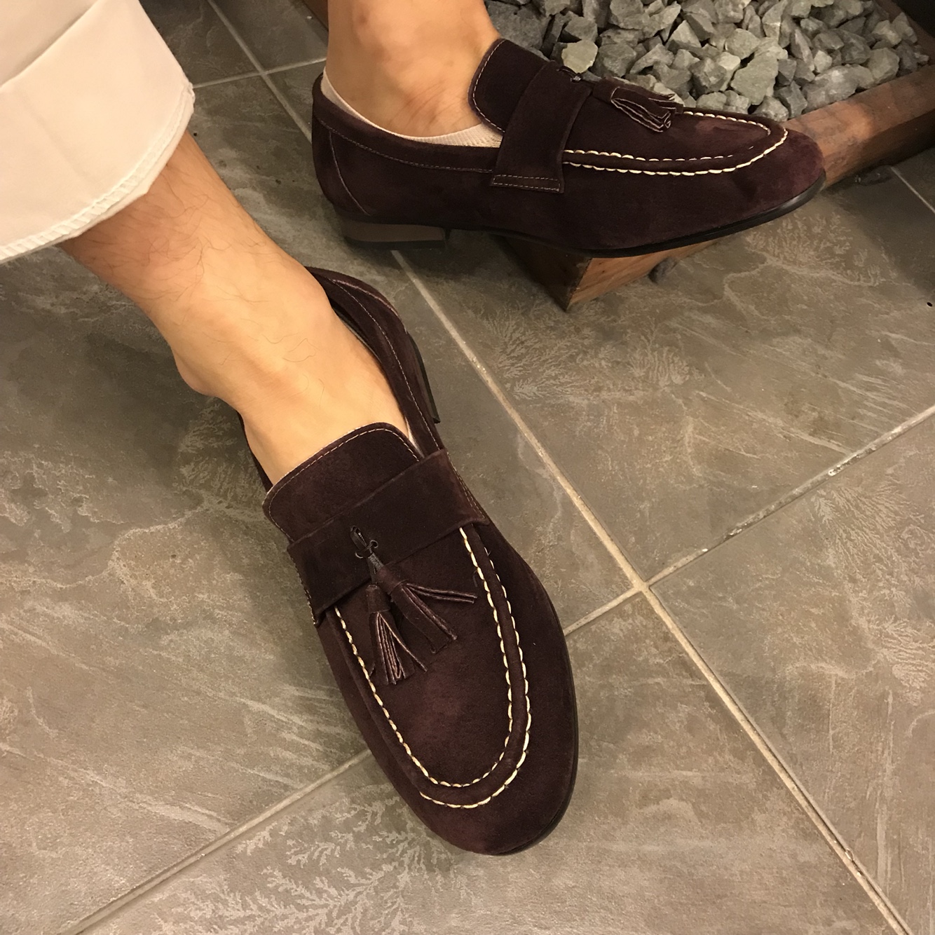 Veras suede tassel leather loafer Casual design Da