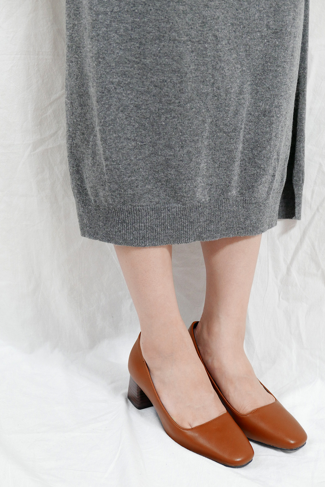 Middle-Heel Pumps Wood-heeled Shoes Bent Girls 20&