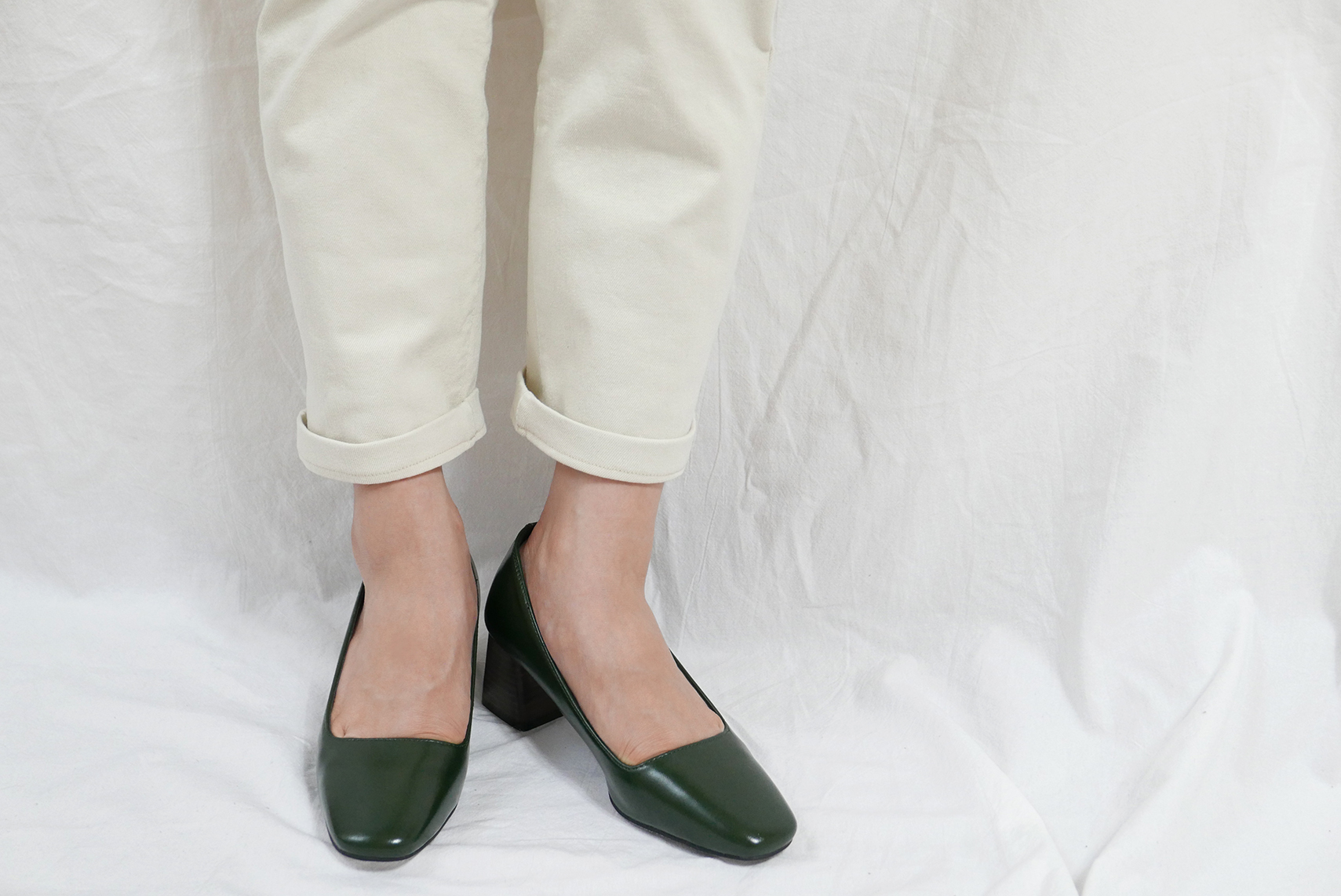 Middle-Heel Pumps Wood-heeled Shoes Bent Girls 20&