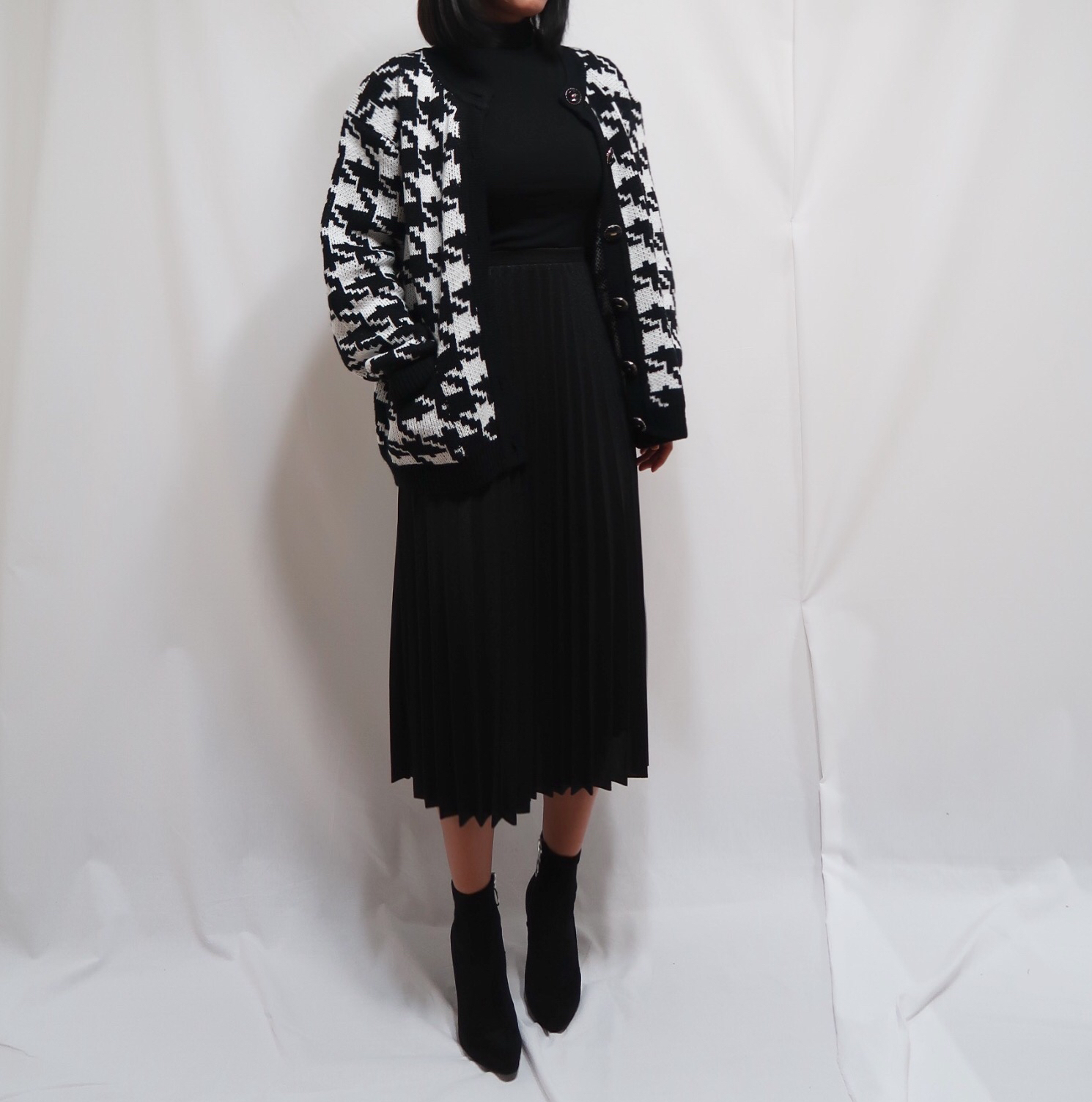 Pleated long skirt Pleated soft material Outfit Co