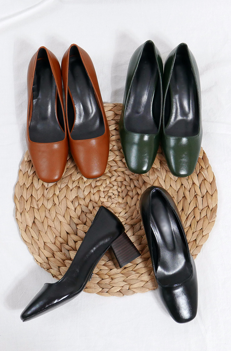 Middle-Heel Pumps Wood-heeled Shoes Bent Girls 20&