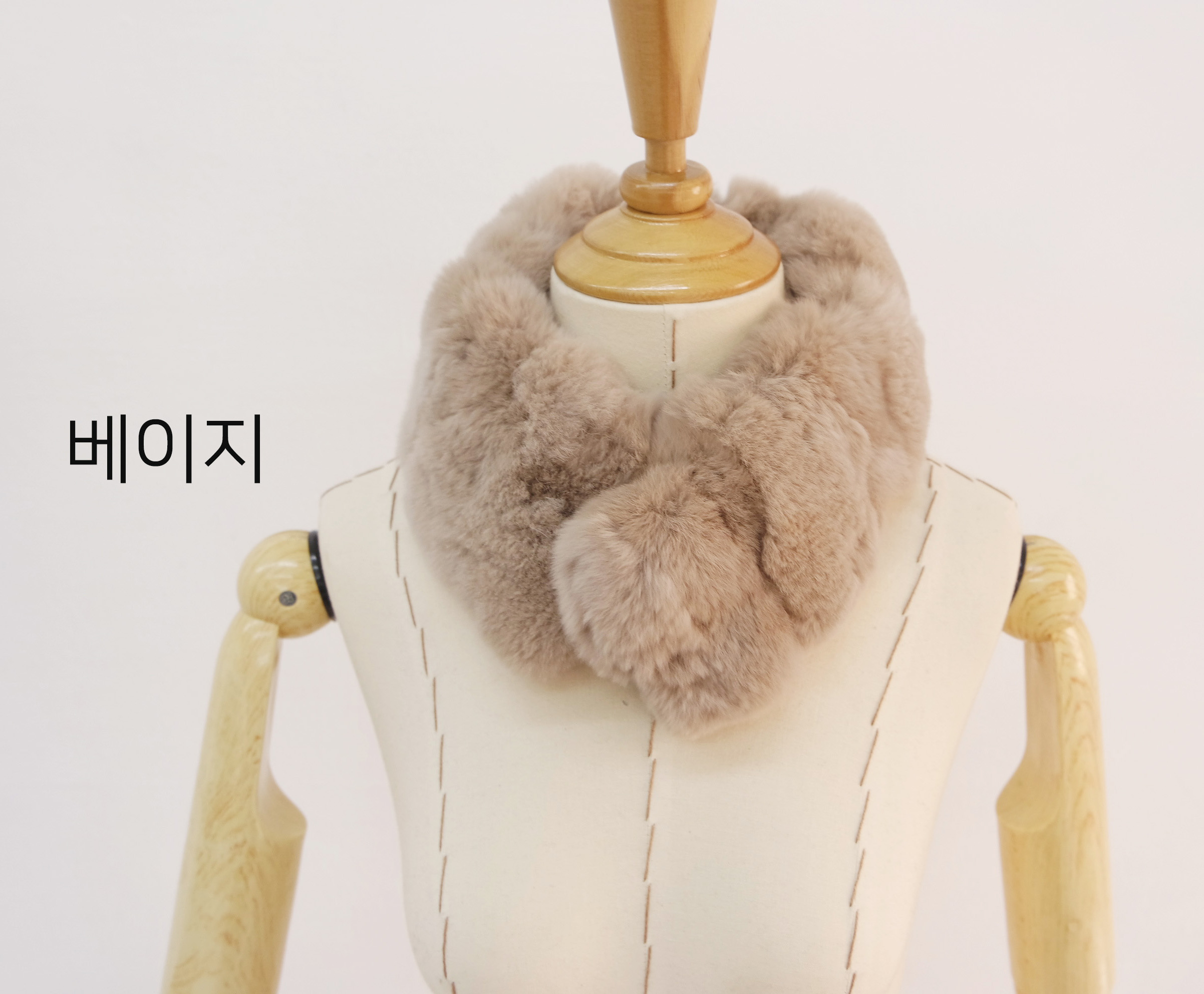 2017FW Rabbit Fur Magnet Shawl Rex Fur Muffler Fur