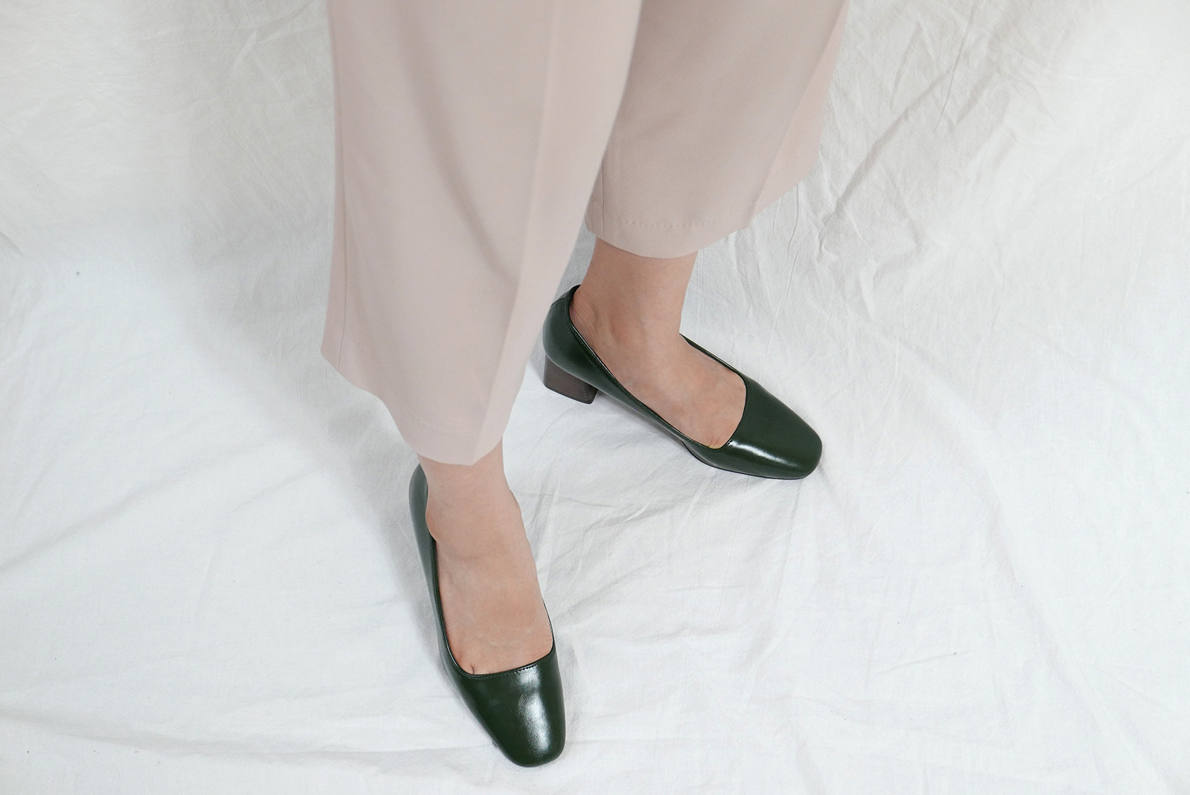 Middle-Heel Pumps Wood-heeled Shoes Bent Girls 20&