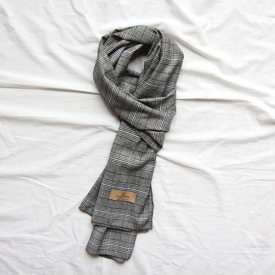 Unisex Couple Fall Winter Check Muffler 2Color Han