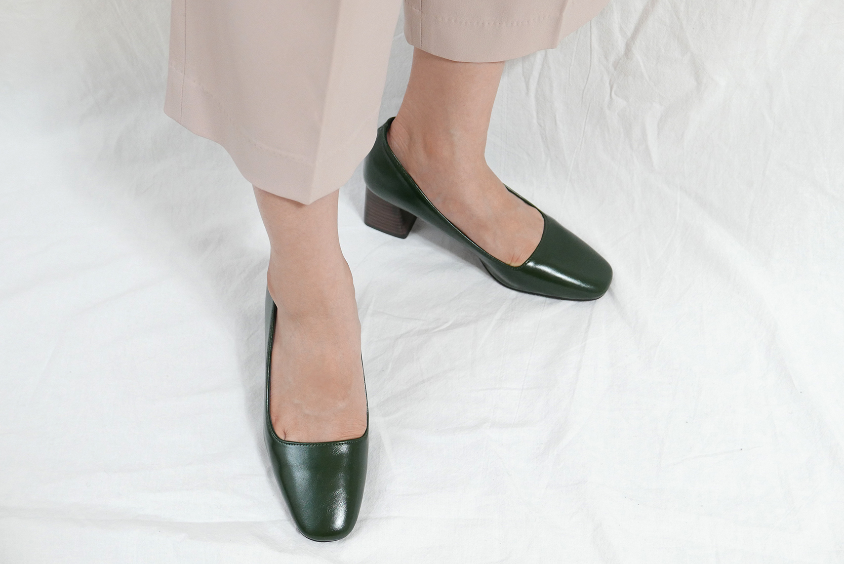 Middle-Heel Pumps Wood-heeled Shoes Bent Girls 20&