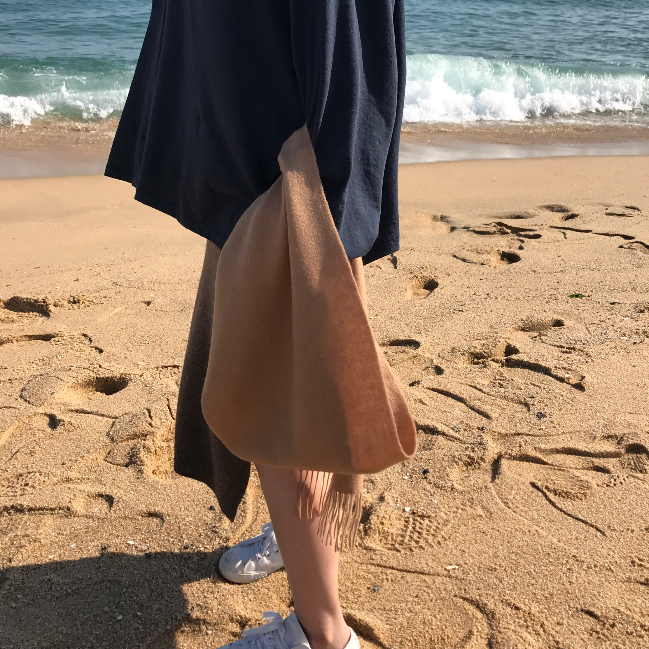 Wool muffler wool 100 simple winter shawl Women