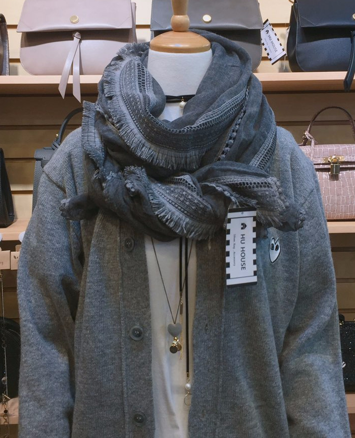 Ethnic Lace Shawl Muffler Black Kanji Fashion Cody