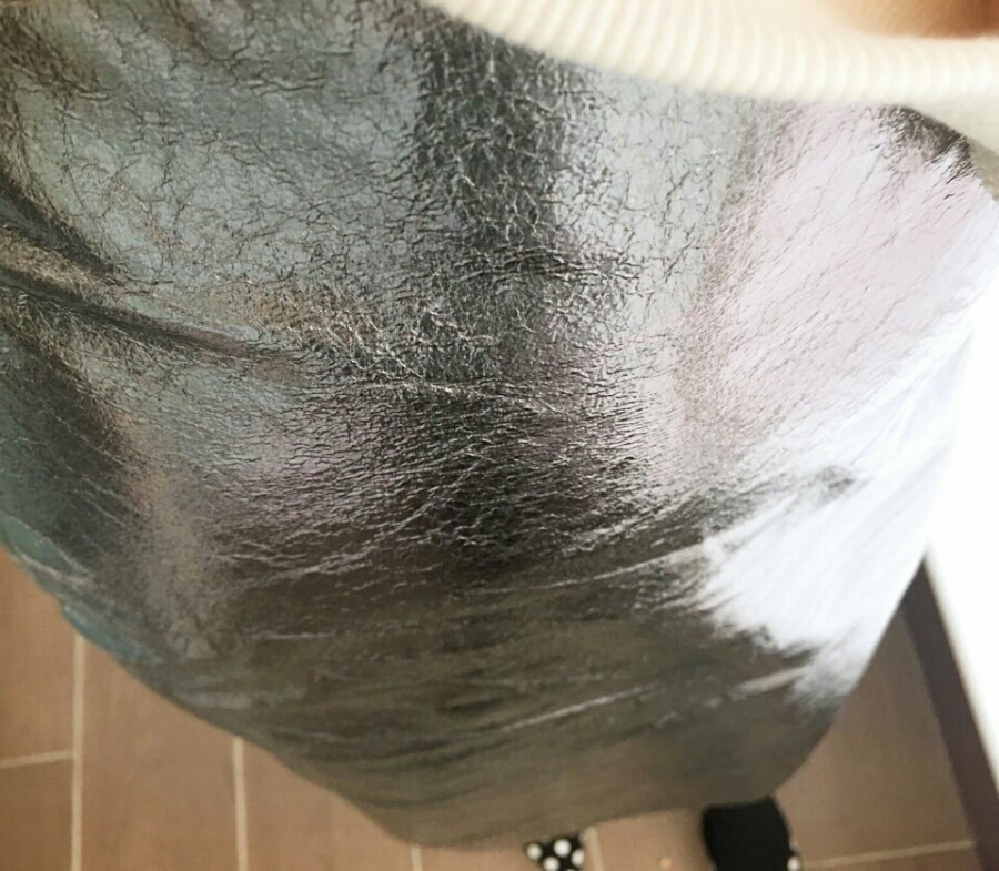 Twinkle-dated skirt silver, long shine polished lo