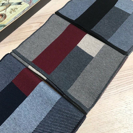 Men's Wool Muffler Patti Fashion Natural Style 