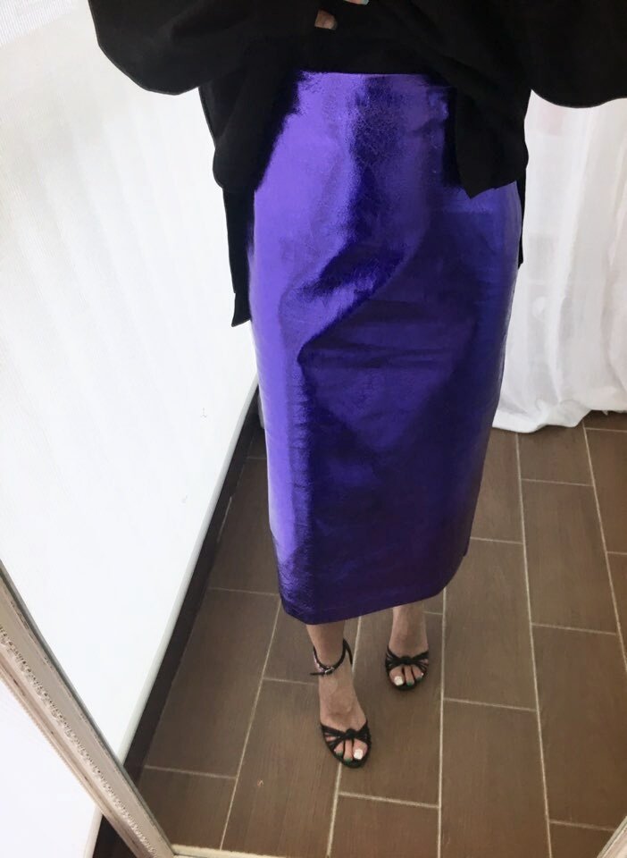 Twinkle-dated skirt silver, long shine polished lo