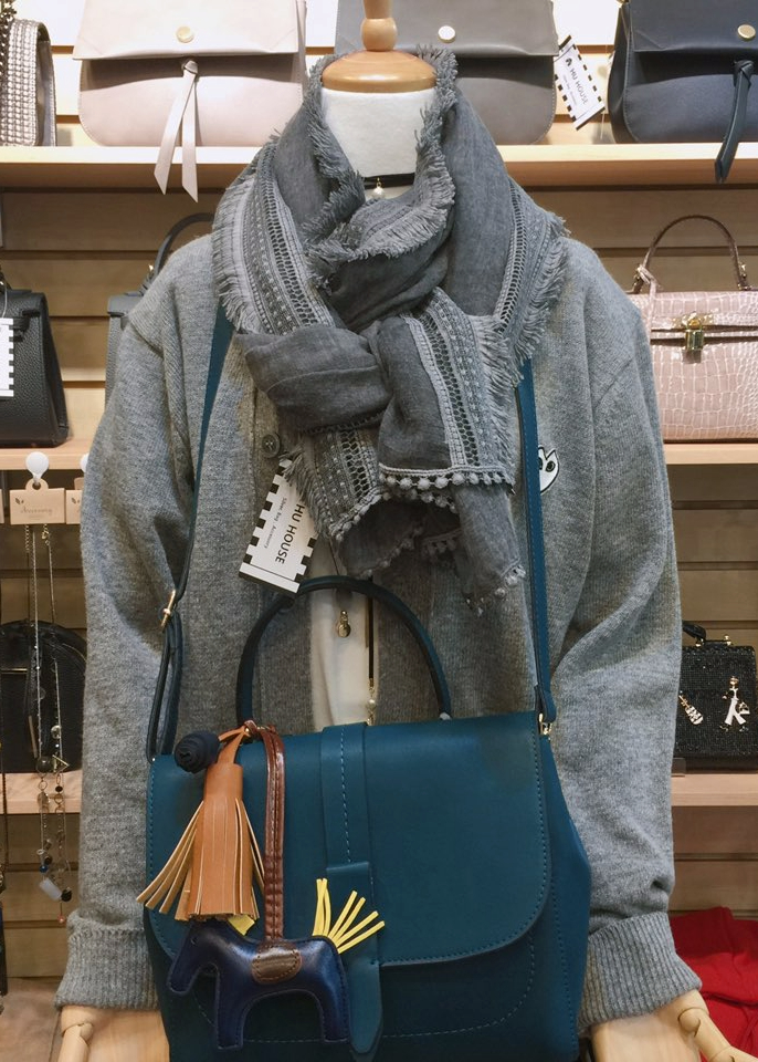 Ethnic Lace Shawl Muffler Black Kanji Fashion Cody