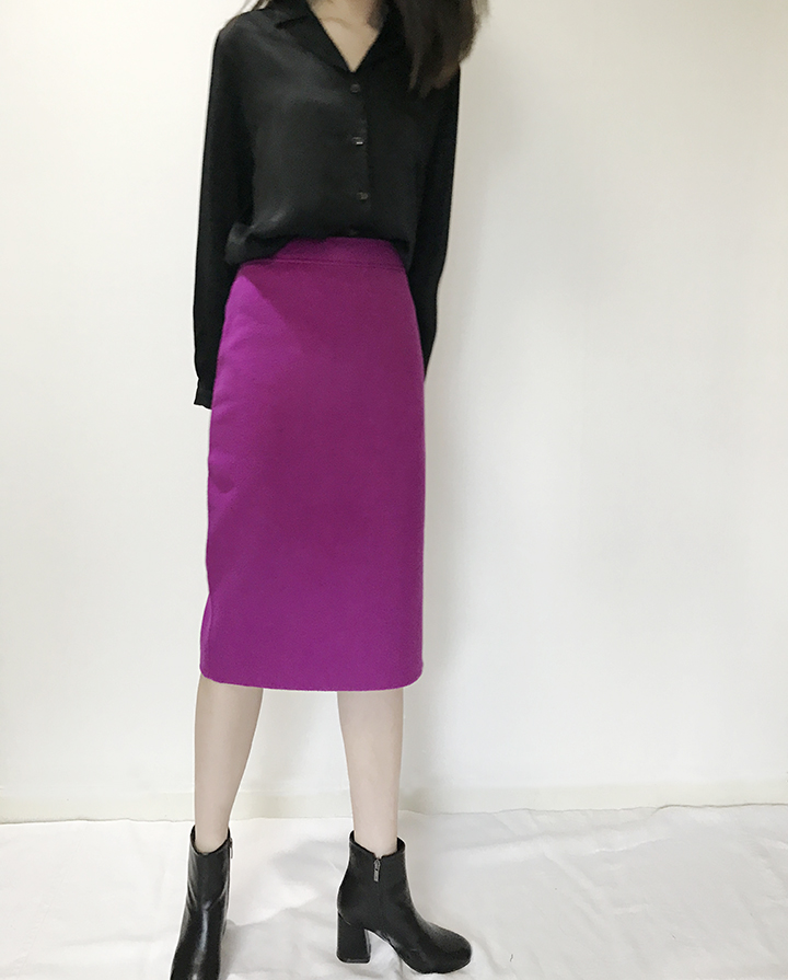 Handmade skirts H line Office look Office work Loo