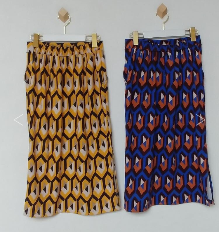 Dia Pattern Patterned Mermaid Long Skirt Top Long 