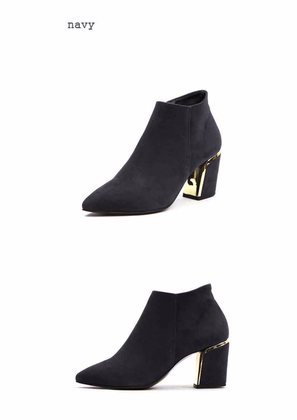 Gold Sheep Suede Angle Boots 4-color Blue Keysheel