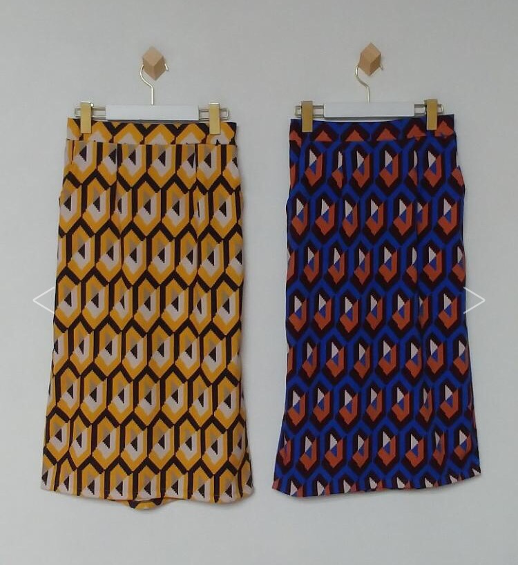 Dia Pattern Patterned Mermaid Long Skirt Top Long 