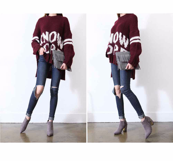 Gold Sheep Suede Angle Boots 4-color Blue Keysheel