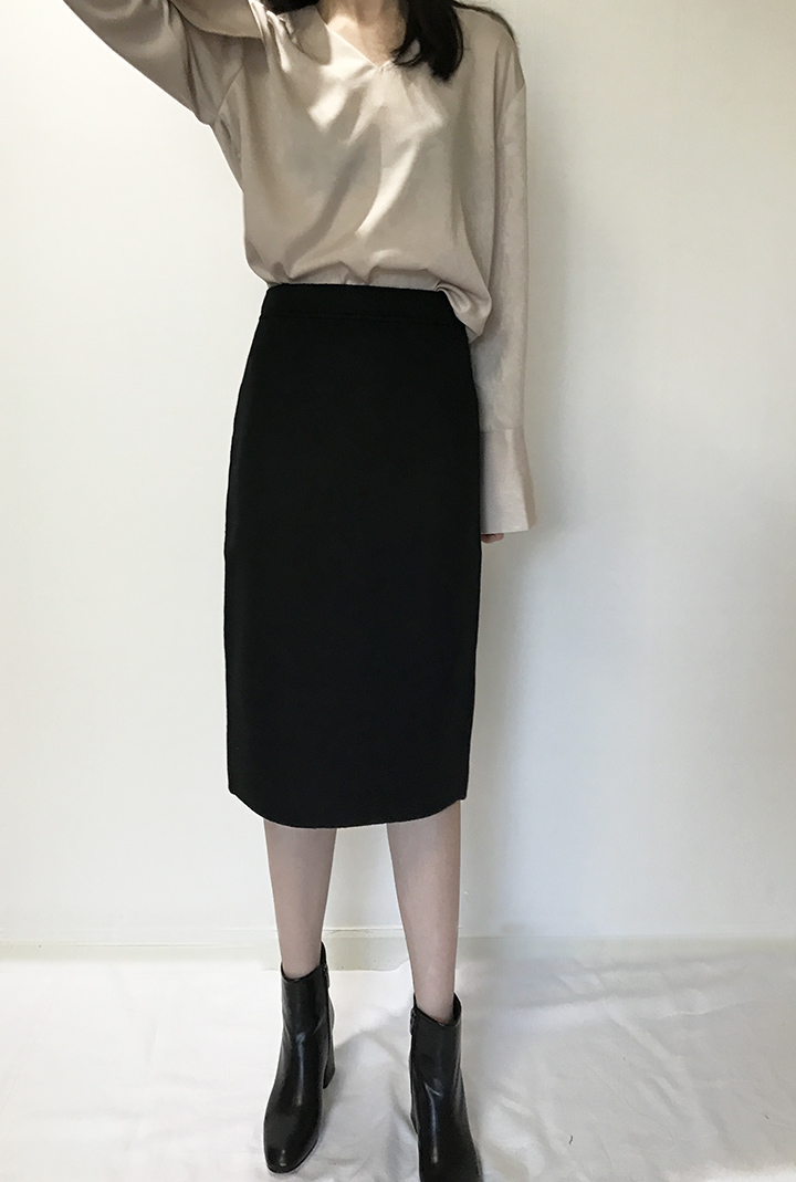 Handmade skirts H line Office look Office work Loo