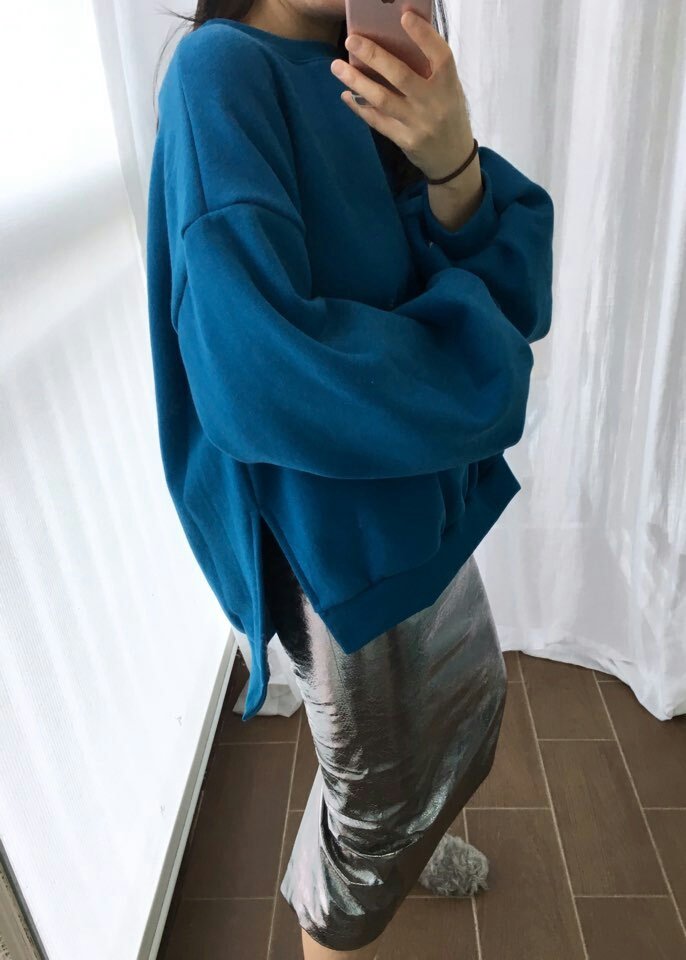 Twinkle-dated skirt silver, long shine polished lo