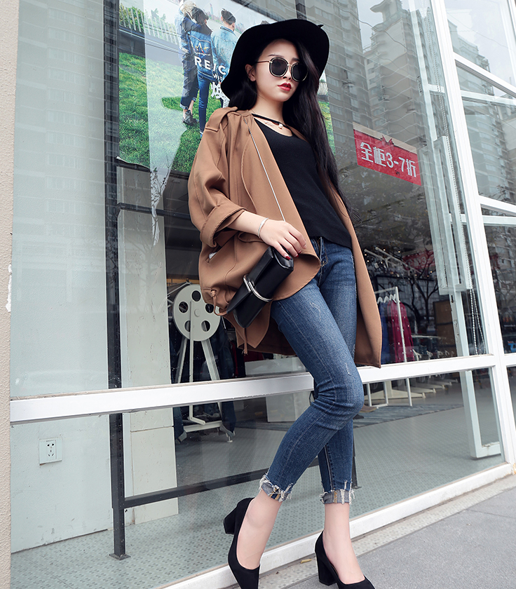 Stiletto Tongue Middle Hill 8cm Women 20s Fall Sho