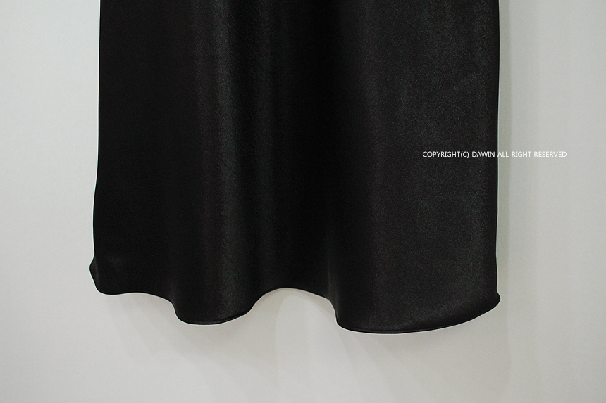 Satin Long skirt Silk A line Shatin Coordination W