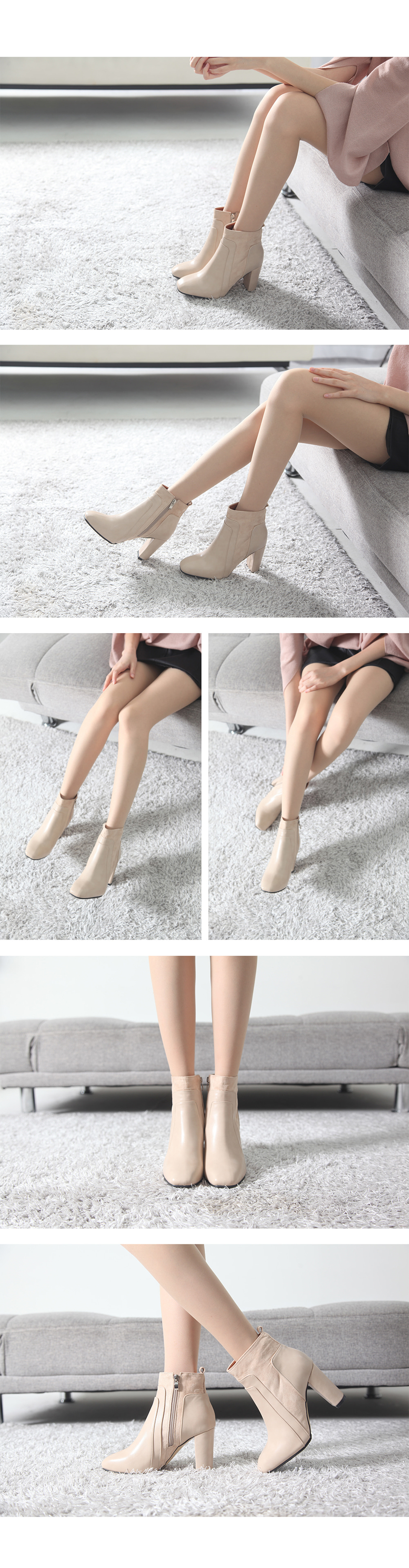 Suede Ankle Boots Heel Foot Comfortable Women's