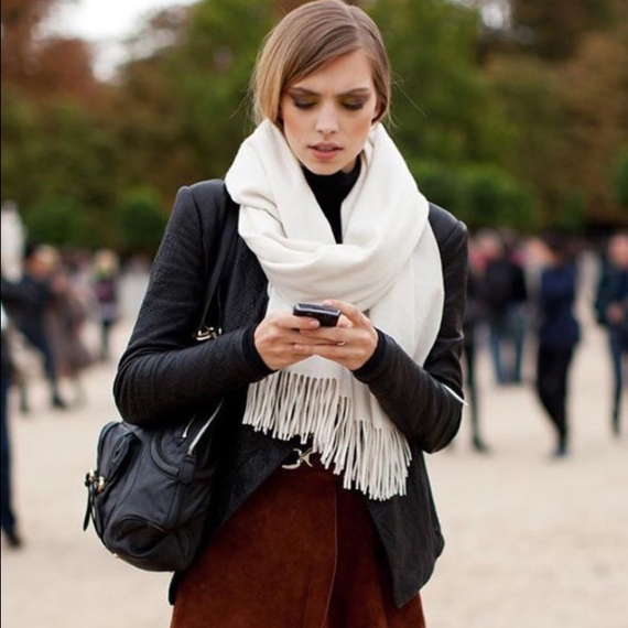 Premium Cashmere 80 muffler gift wrapping unisex p