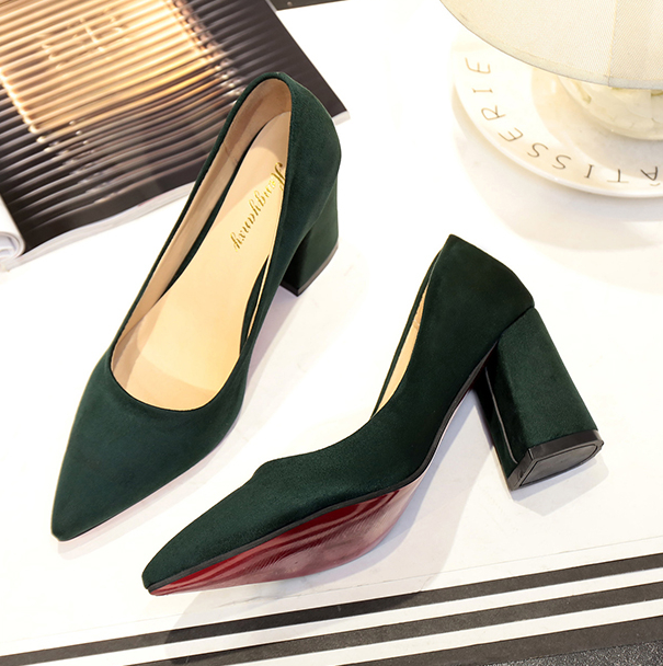 Stiletto Tongue Middle Hill 8cm Women 20s Fall Sho