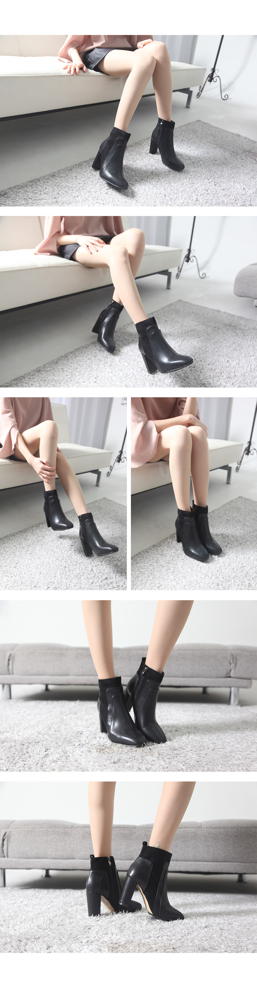 Suede Ankle Boots Heel Foot Comfortable Women's