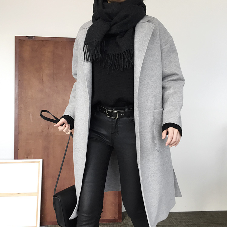 Korea Jeans Pants Matte Black Date Coated Jean Gir