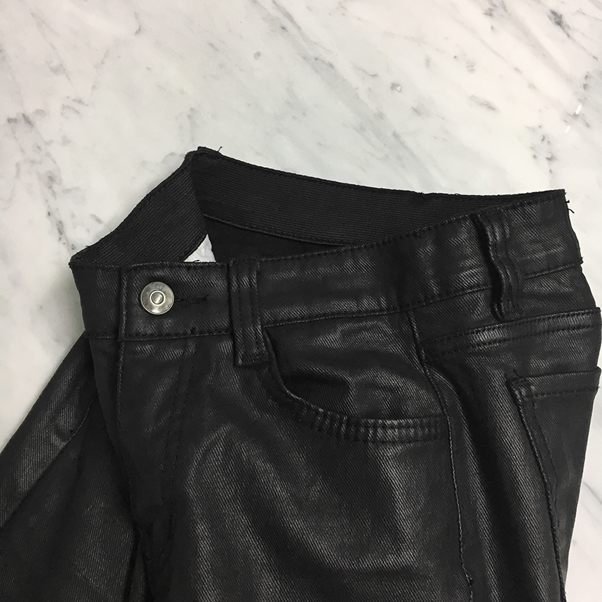 Korea Jeans Pants Matte Black Date Coated Jean Gir