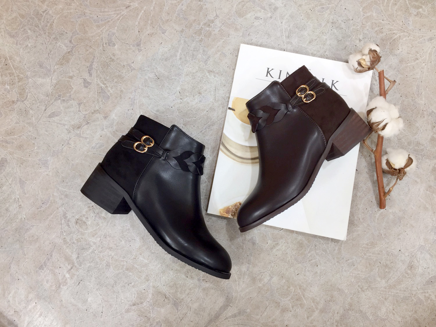 4cm twisted chin plate Suede zipper Decorative foo