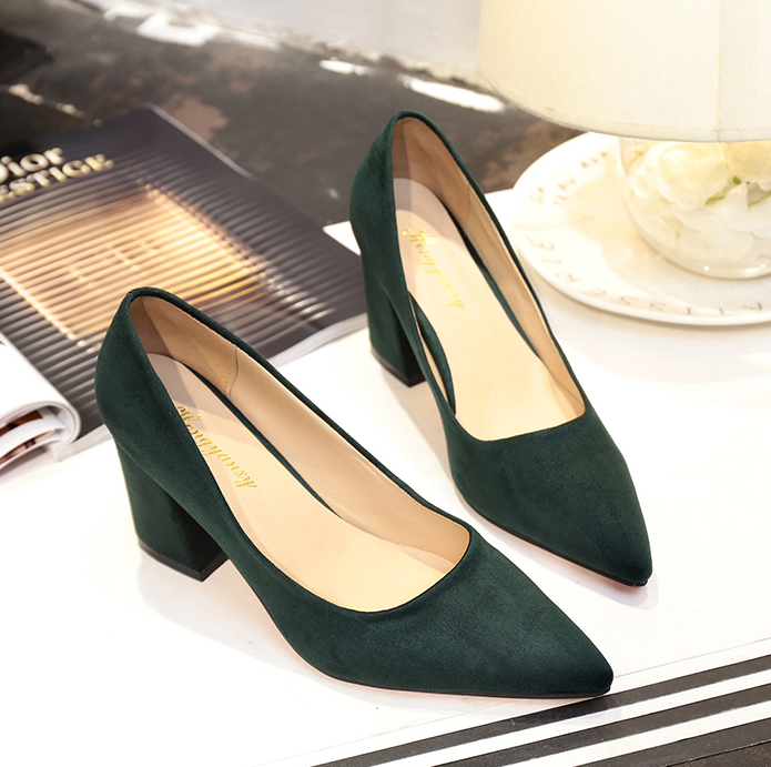 Stiletto Tongue Middle Hill 8cm Women 20s Fall Sho