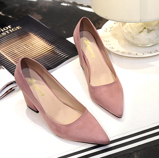 Stiletto Tongue Middle Hill 8cm Women 20s Fall Sho