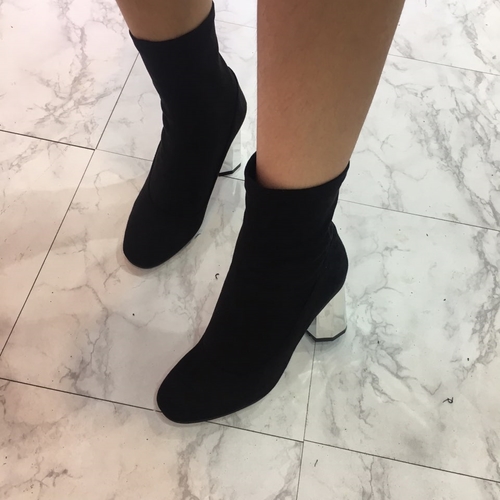 Suede Angle Boots Silver Span Ankle 20's Women&