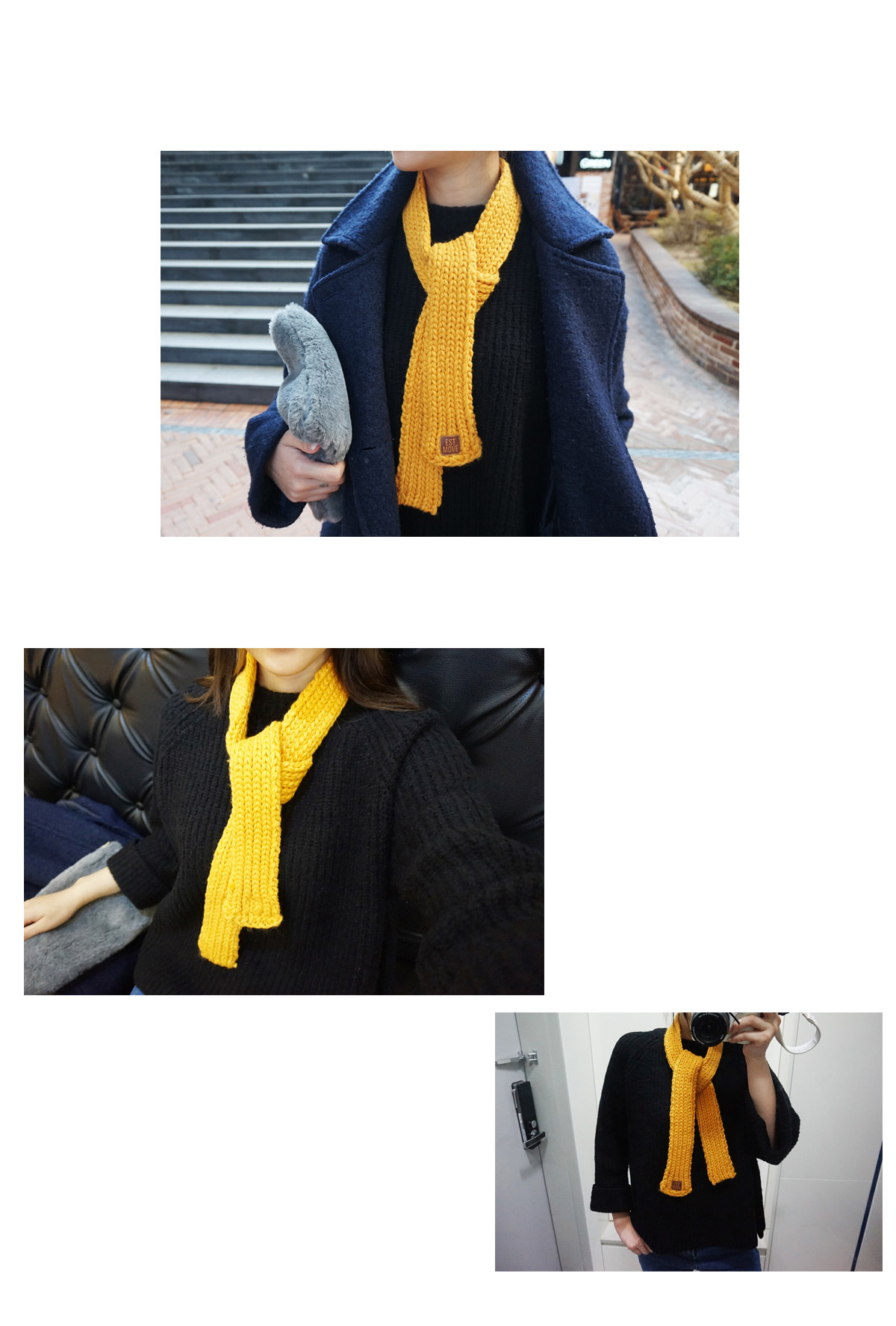 Short sleeve feminine muffler excellent warmth thi