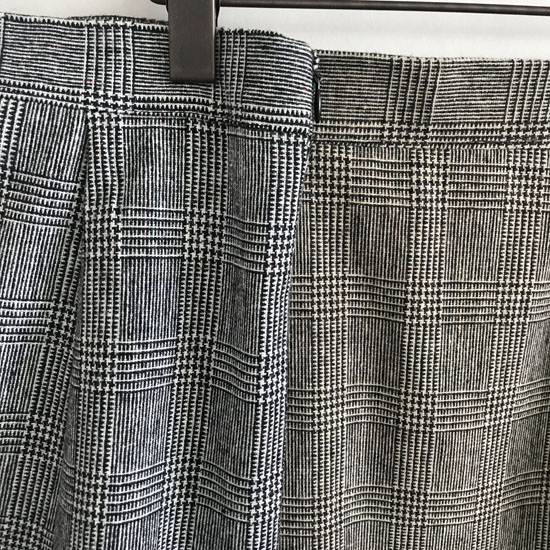 Wool blend check flare long skirt 2 color autumn w