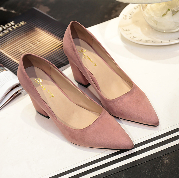 Stiletto Tongue Middle Hill 8cm Women 20s Fall Sho