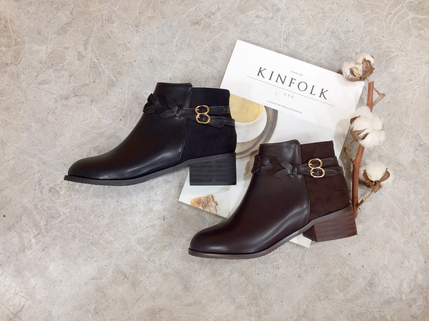 4cm twisted chin plate Suede zipper Decorative foo