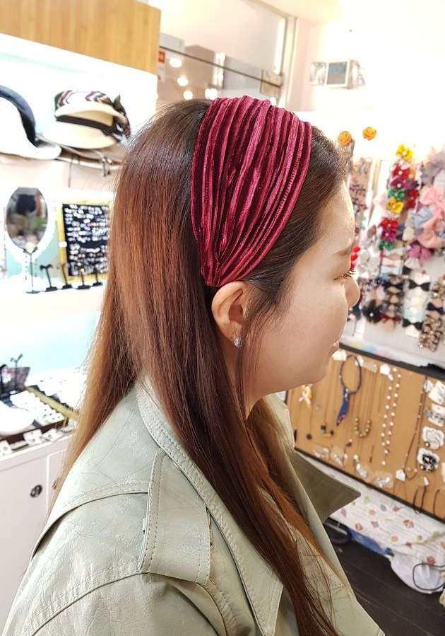 Hair Accessories Velor Wrinkle Hair Band 4colors W