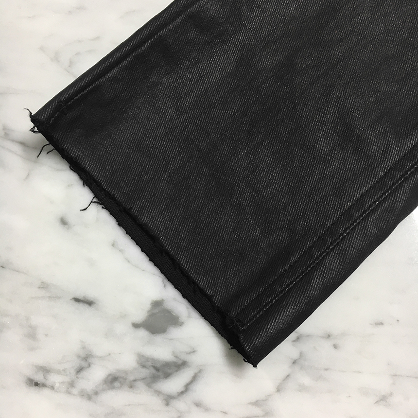 Korea Jeans Pants Matte Black Date Coated Jean Gir