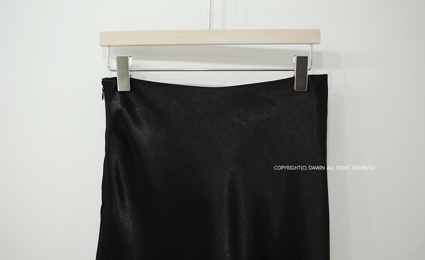 Satin Long skirt Silk A line Shatin Coordination W