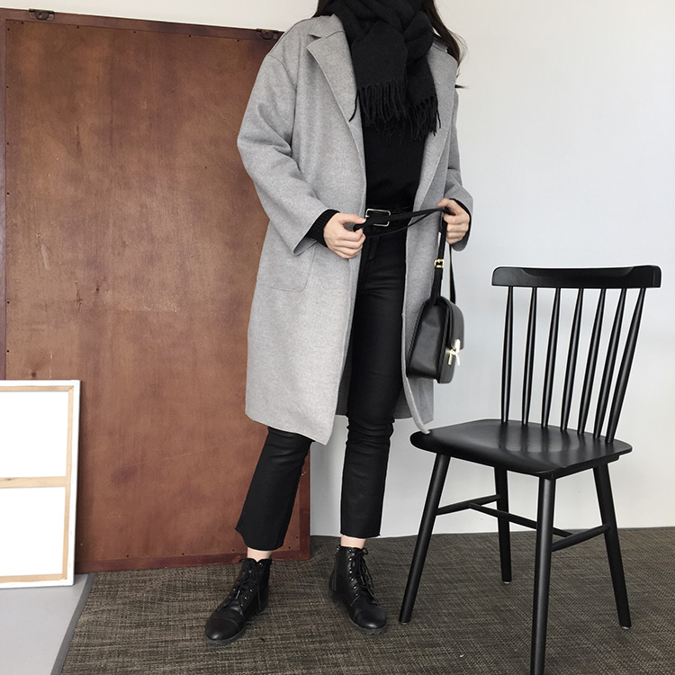 Korea Jeans Pants Matte Black Date Coated Jean Gir