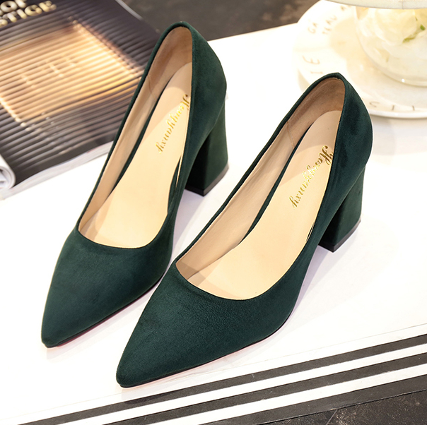 Stiletto Tongue Middle Hill 8cm Women 20s Fall Sho